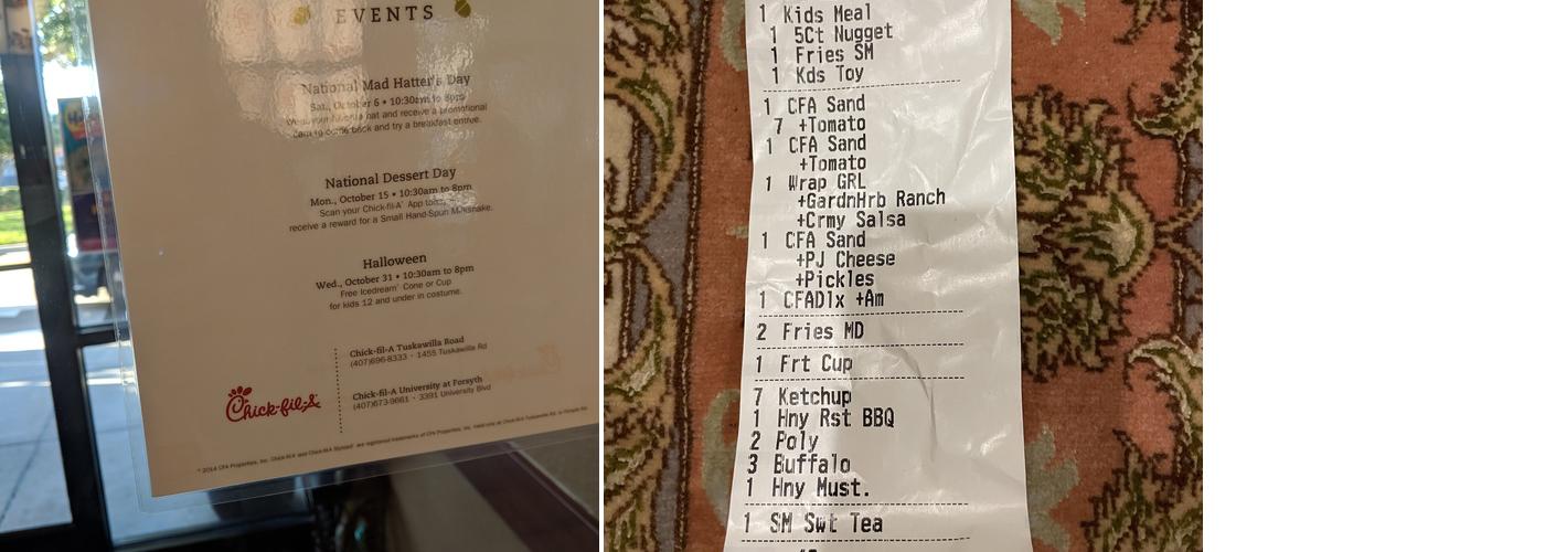 Chick-fil-A Menu