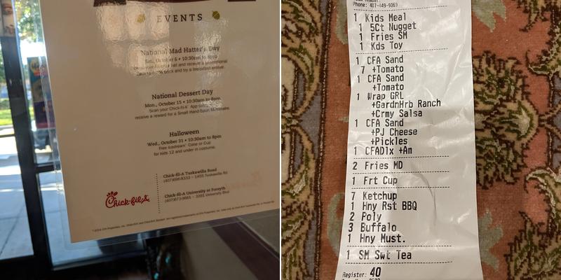 Chick-fil-A Menu