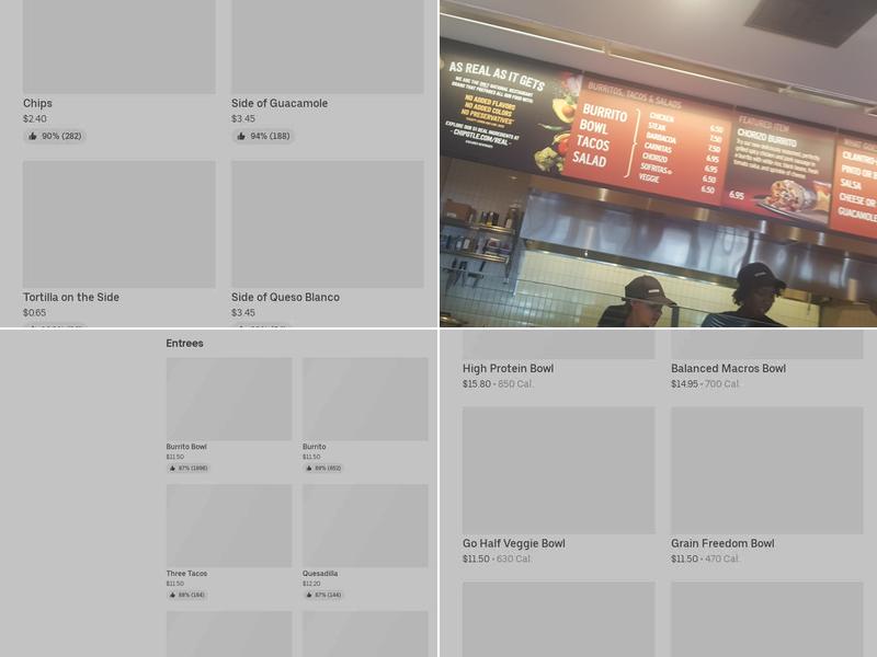 Chipotle Mexican Grill Menu