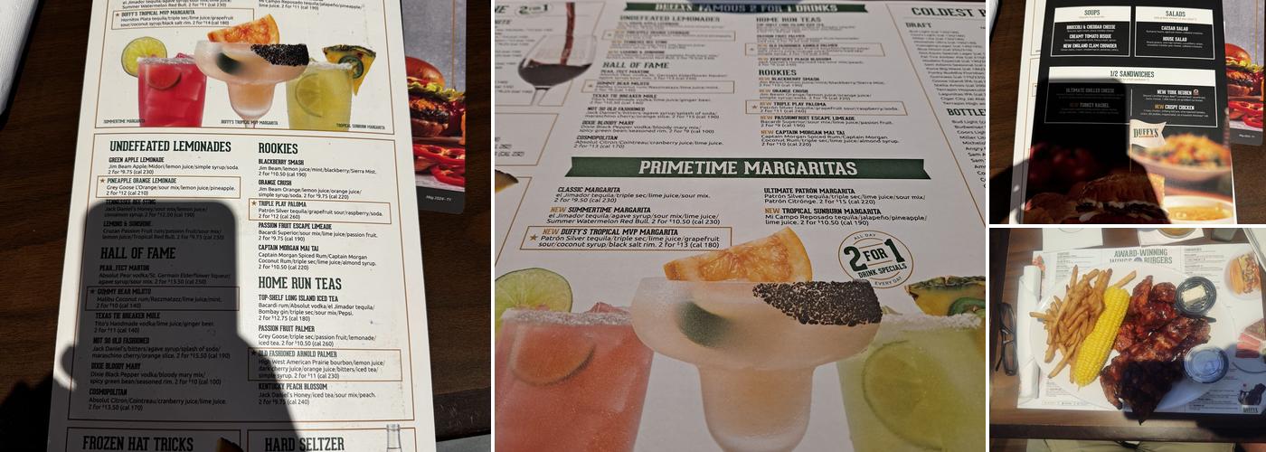 Duffy's Sports Grill Menu