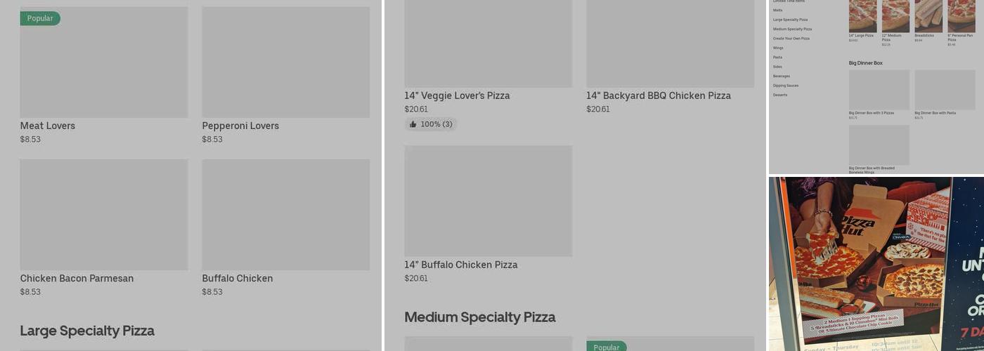 Pizza Hut Menu