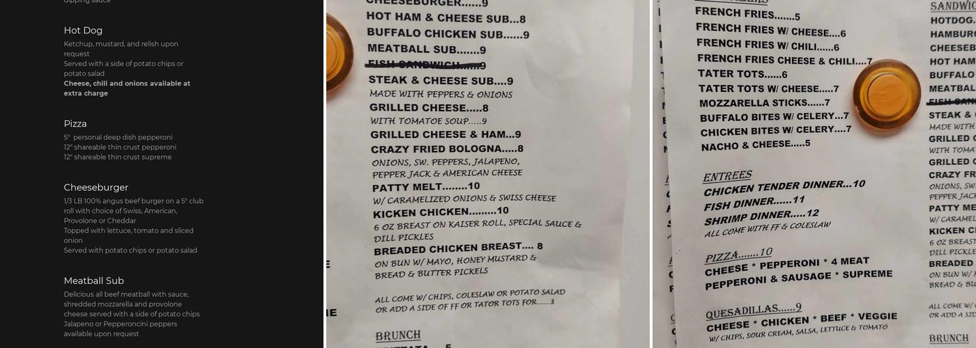 Rendezvous Lounge Menu