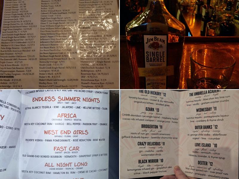 Old Hickory Whiskey Bar Menu