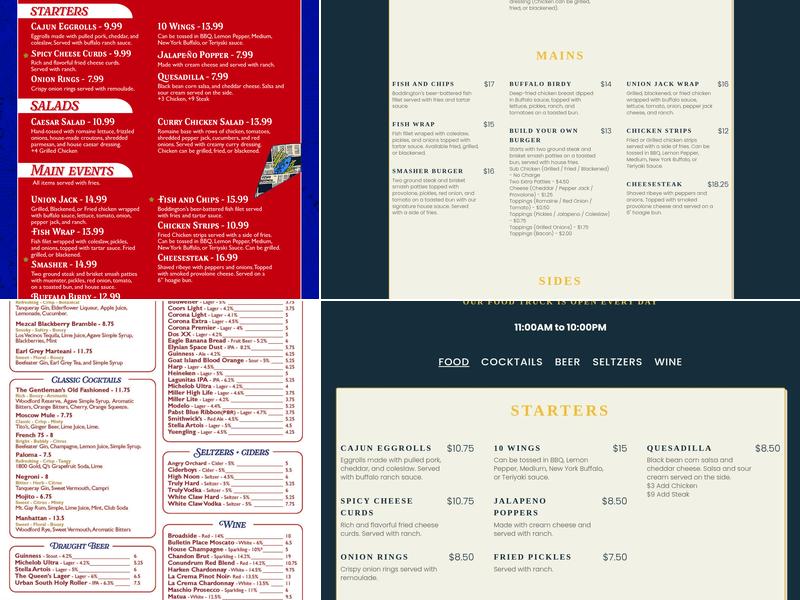 Sir Richard's Public House Menu