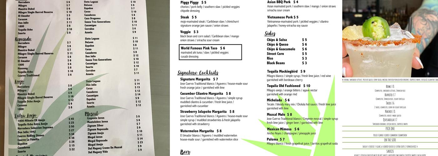 Taco Agave Menu