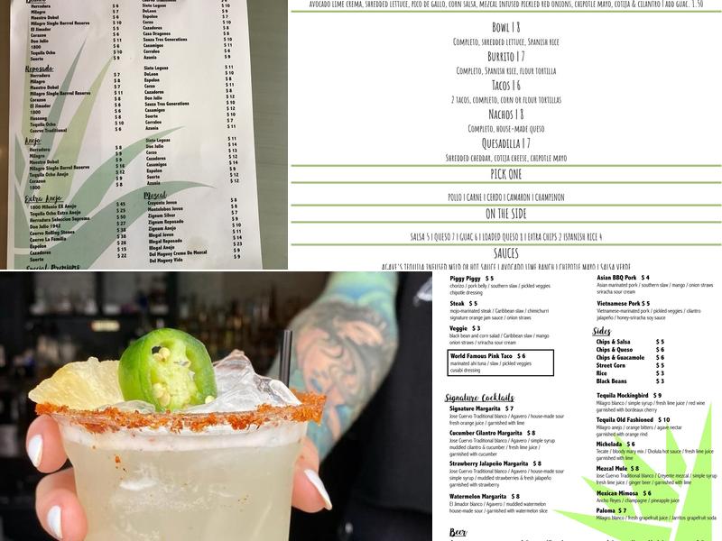 Agave Menu