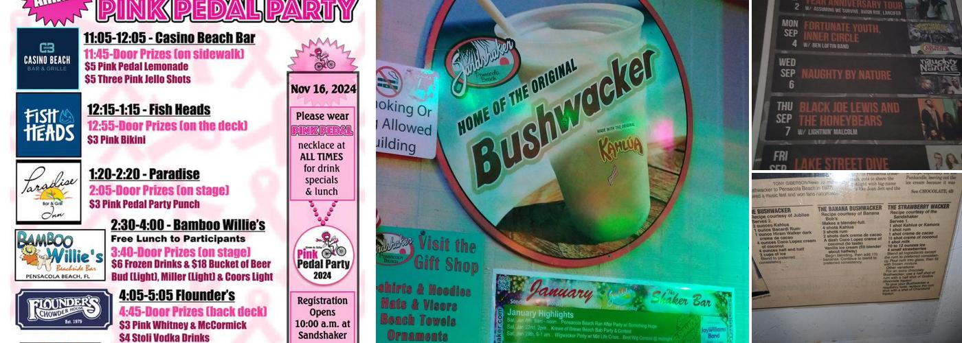 Sandshaker Lounge Menu