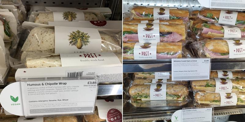 Pret A Manger Menu