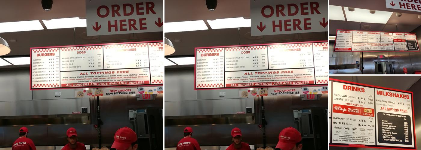 Five Guys Menu