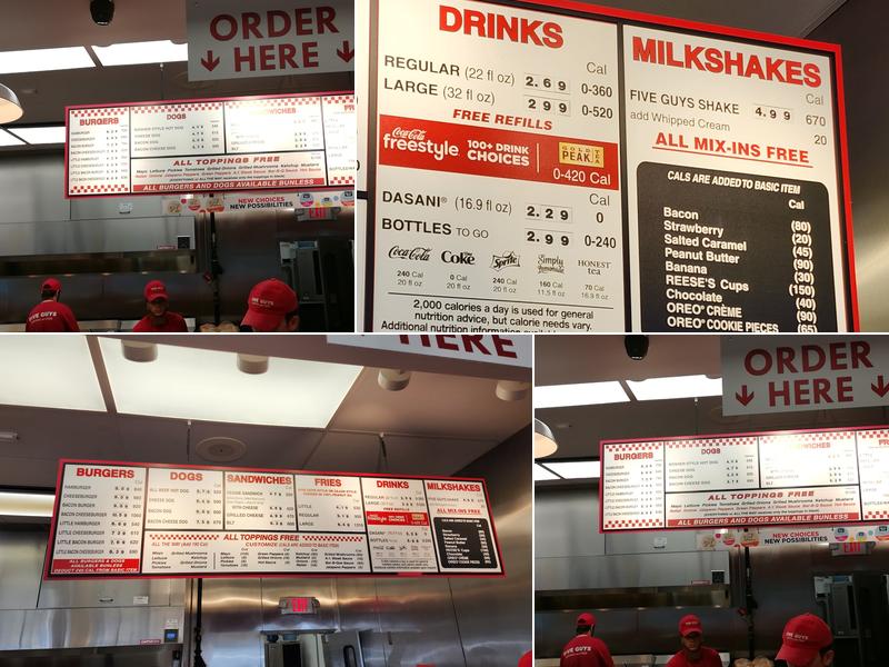 Five Guys Menu