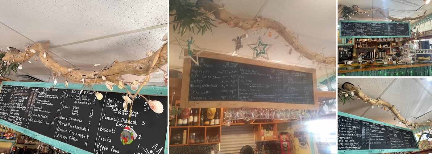 Back Alley Treasures Menu