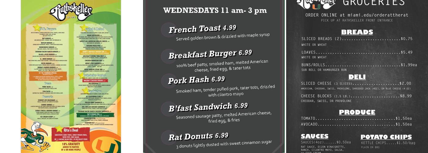 Rathskeller Menu
