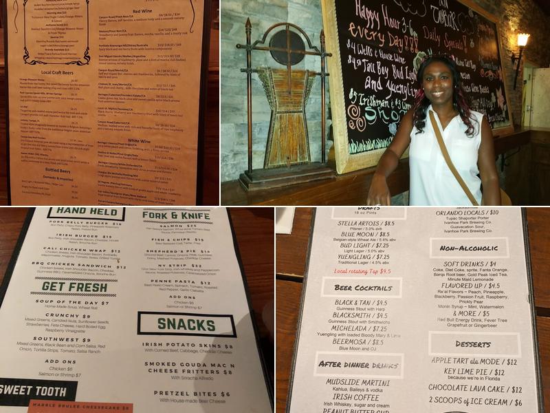 An Tobar Irish Pub Menu