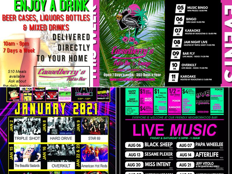 Casselberry's Patio Bar and Lounge Menu