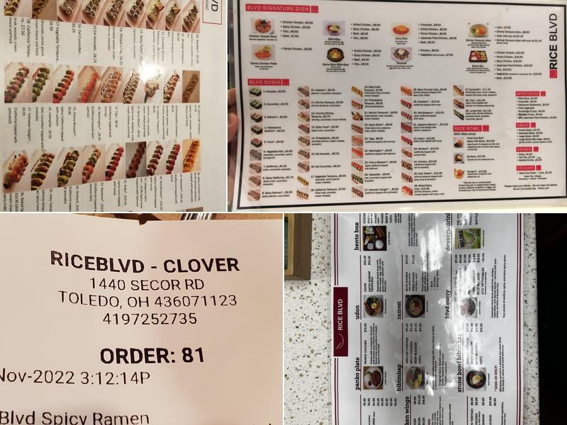 Rice Blvd Restaurant Menu