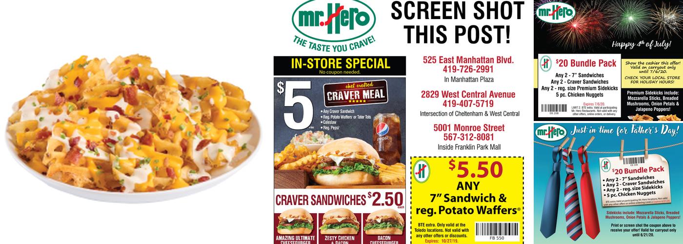 Mr. Hero Menu