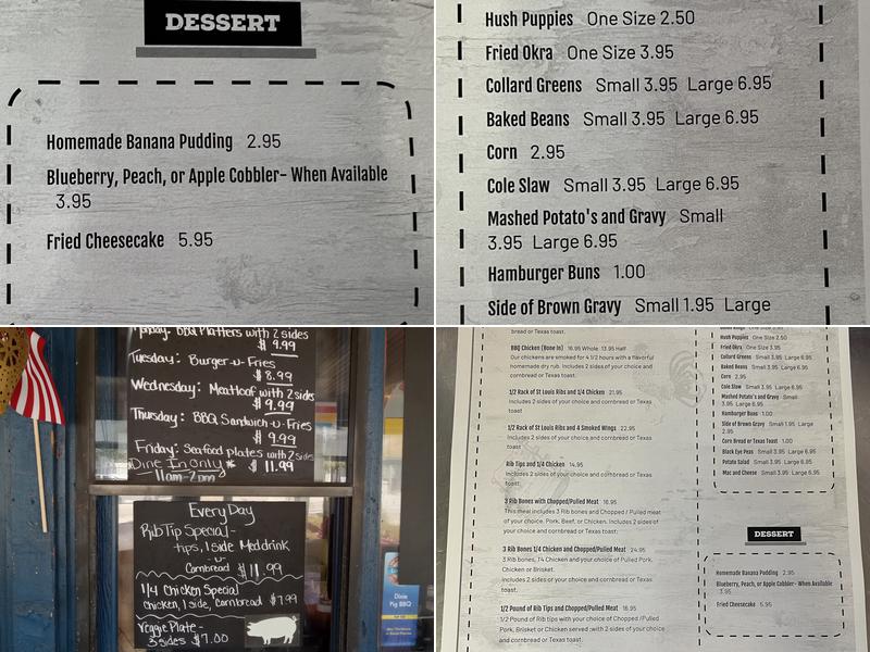 Dixie Pig Bar-B-Q Menu