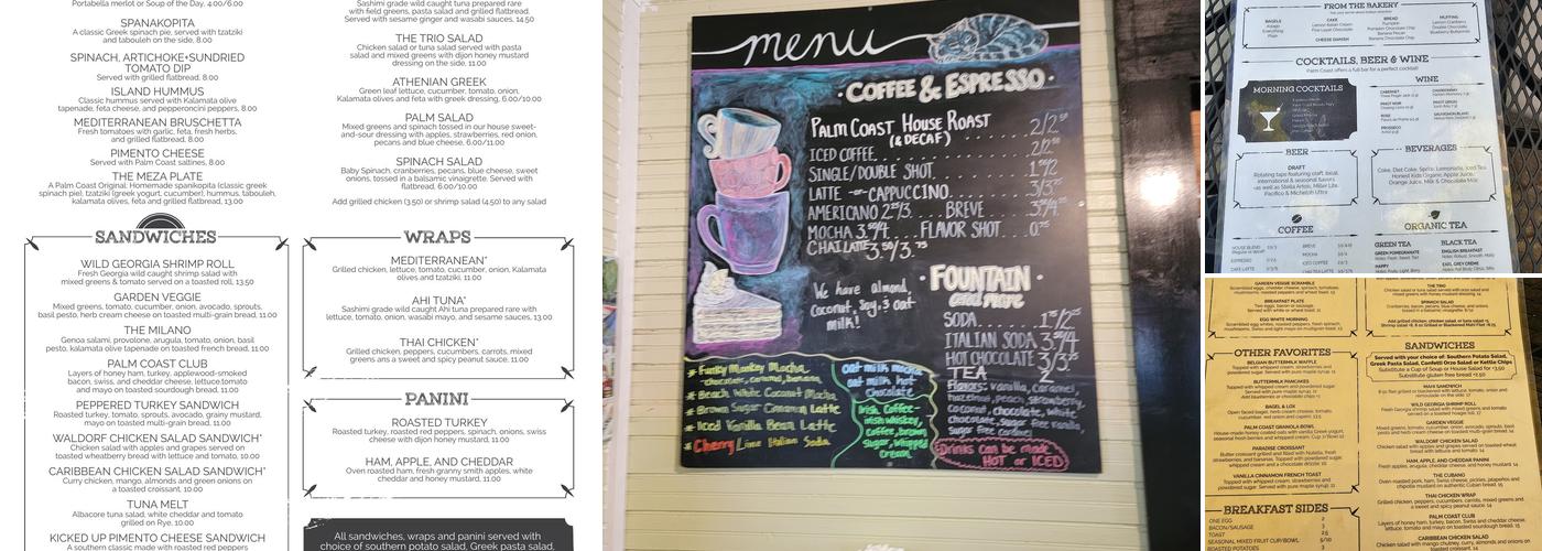 Palm Coast Menu