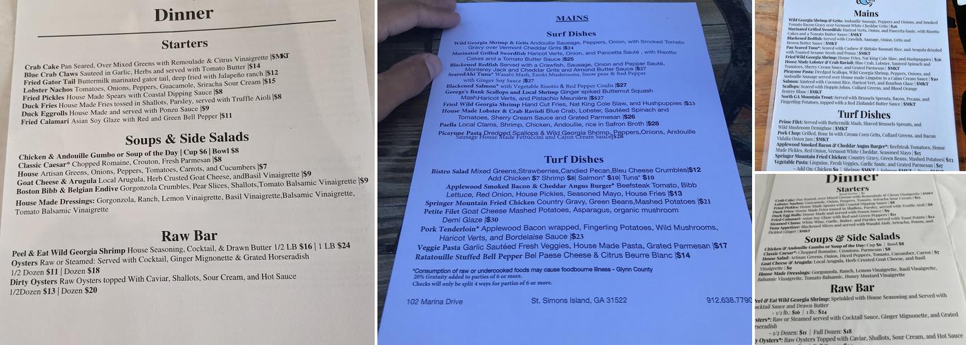 Coastal Kitchen Menu