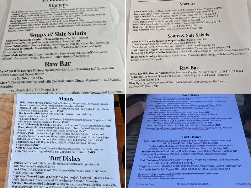 Coastal Kitchen Menu