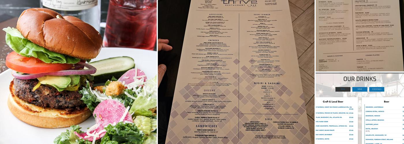 Thrive Menu