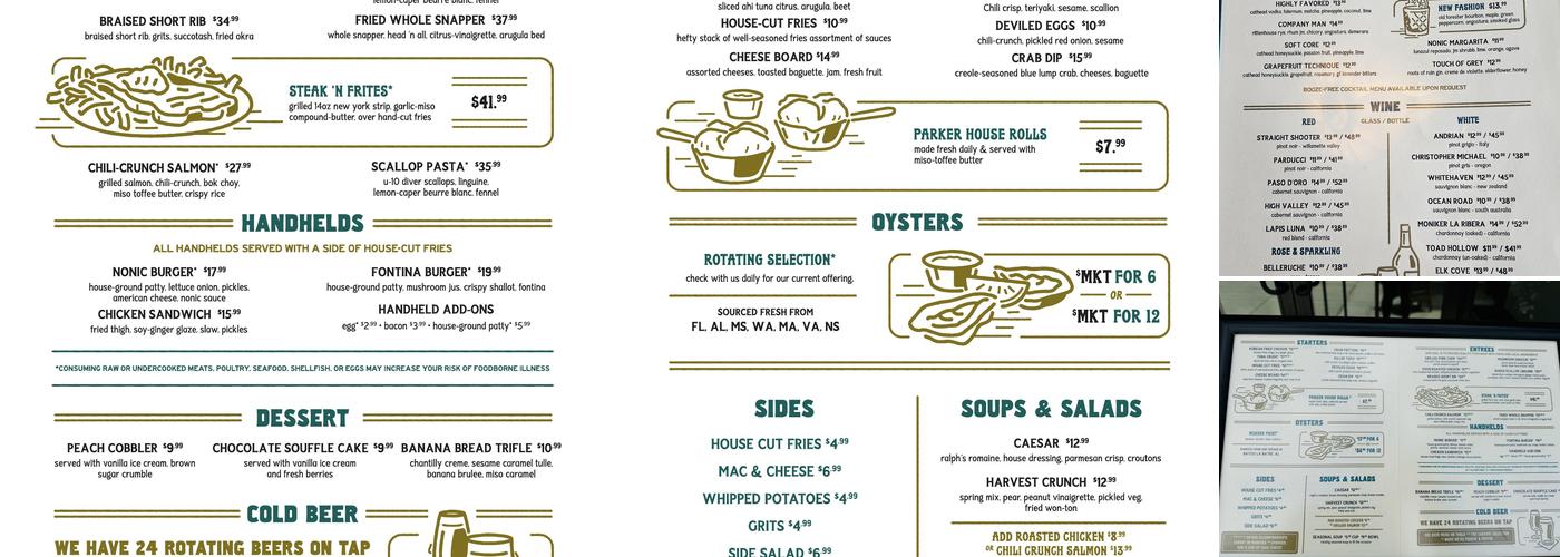 Nonic - Restaurant and Rooftop Bar Menu