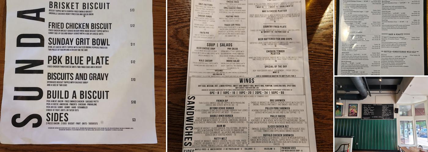 Piedmont Brewery and Kitchen Menu
