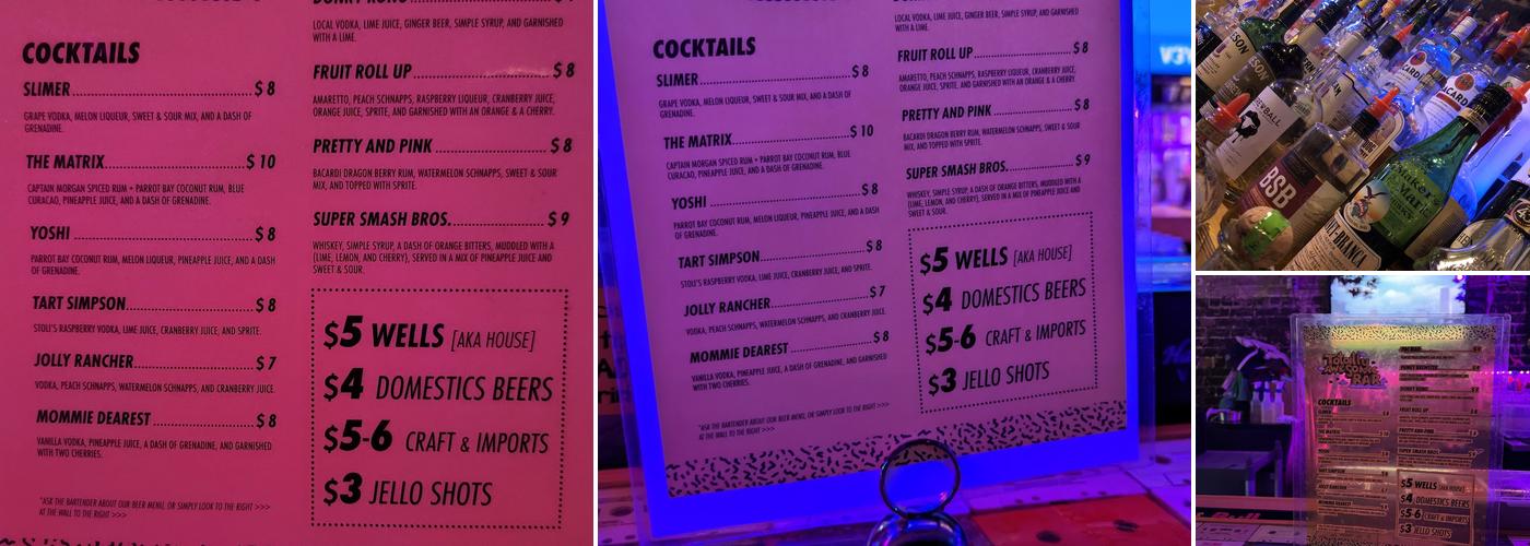 Totally Awesome Bar Menu