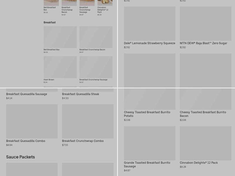 Taco Bell Menu
