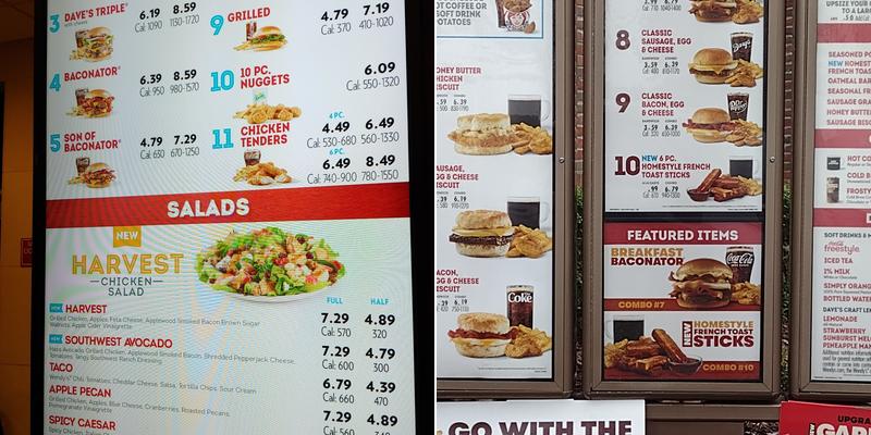 Wendy's Menu