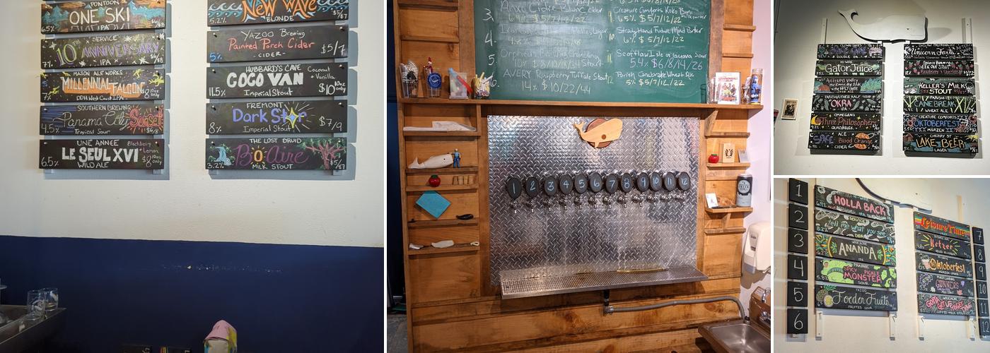 White Whale Craft Ales Menu