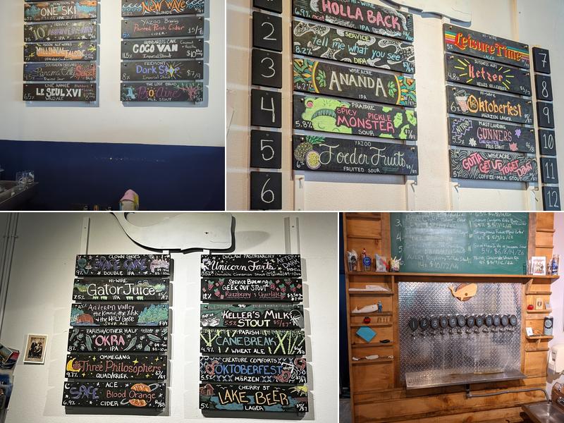 White Whale Craft Ales Menu