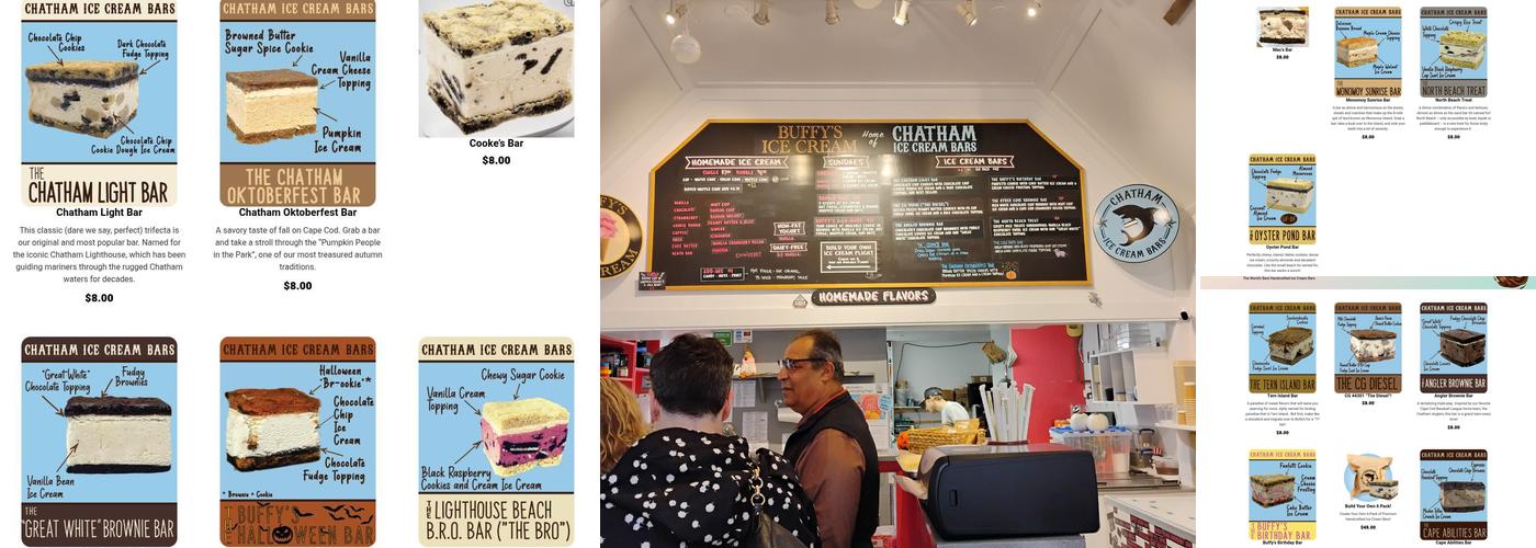 Buffy's Ice Cream Menu