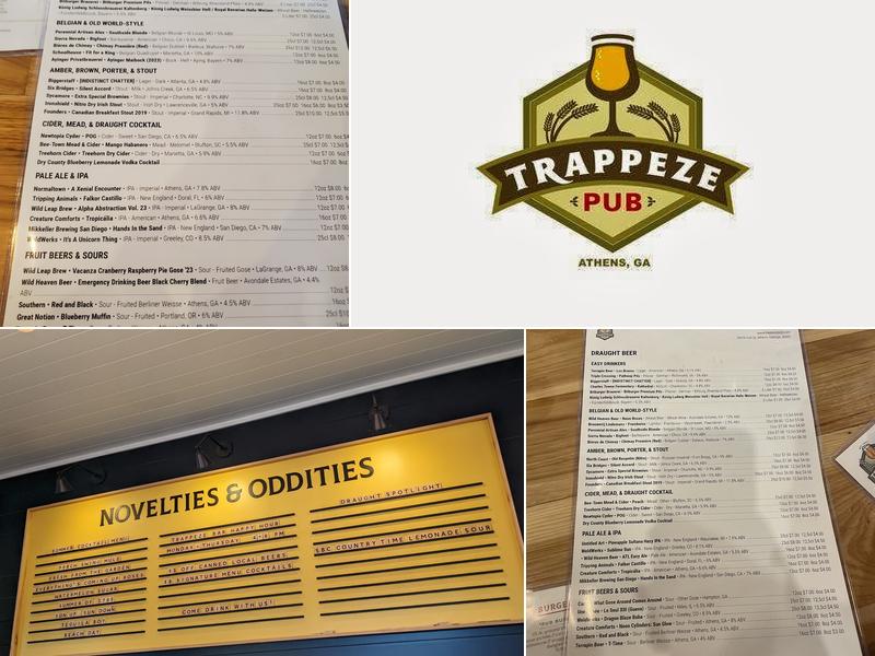 Trappeze Pub Menu