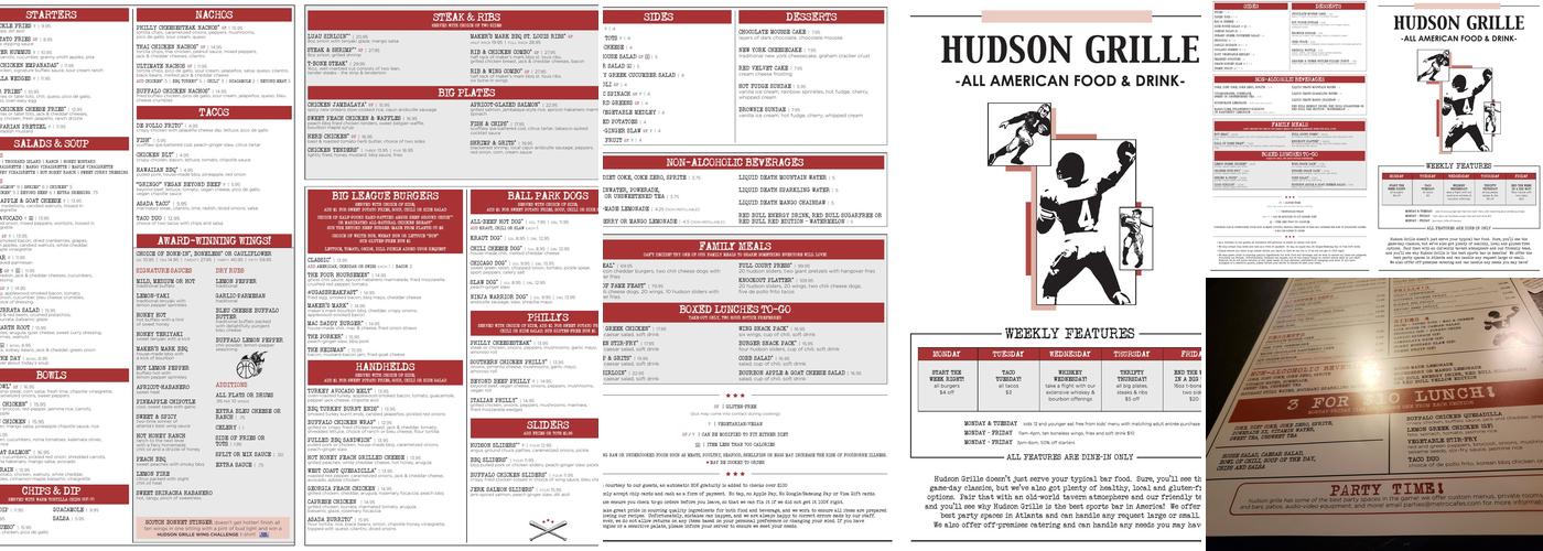 Hudson Grille Sandy Springs Menu