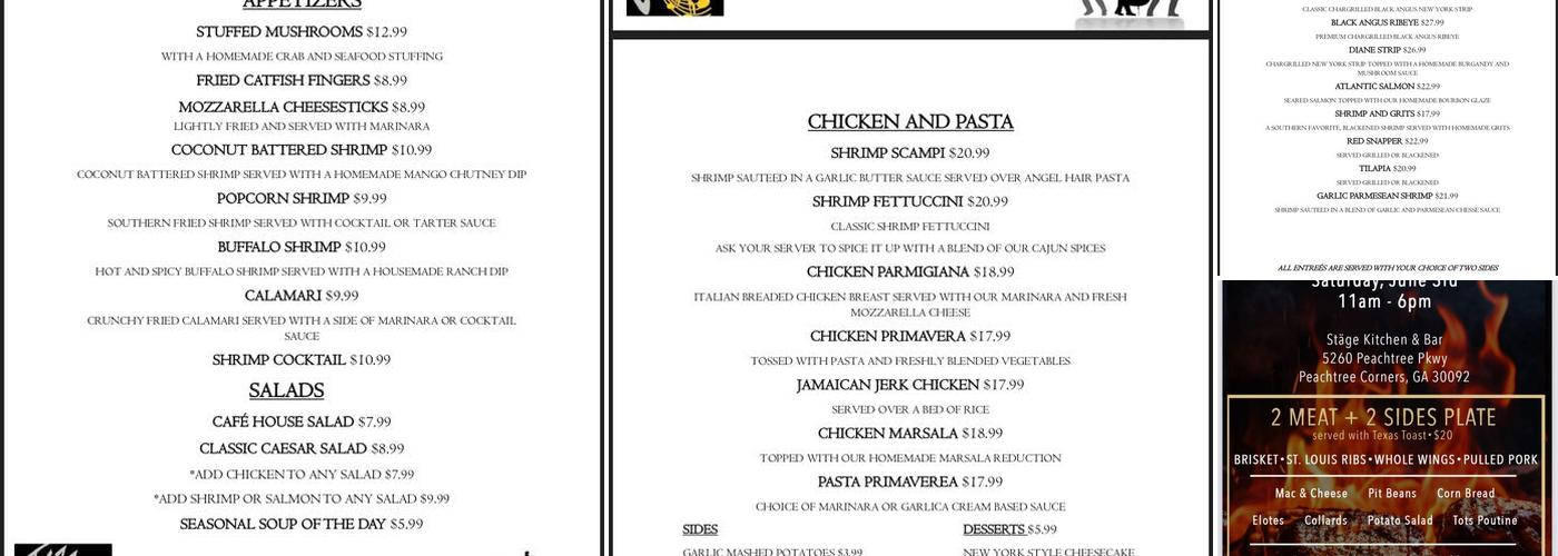 290 Sports Bar Menu