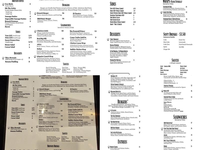 Battle and Brew - Sandy Springs Menu