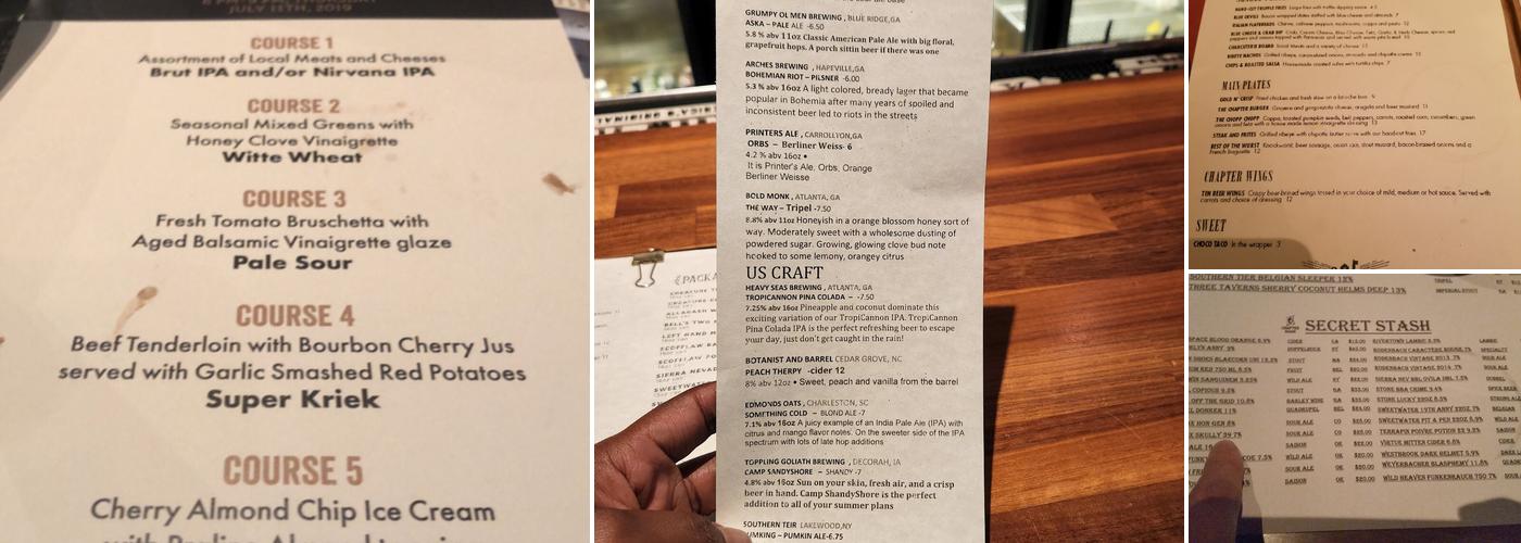 Chapter Room Menu