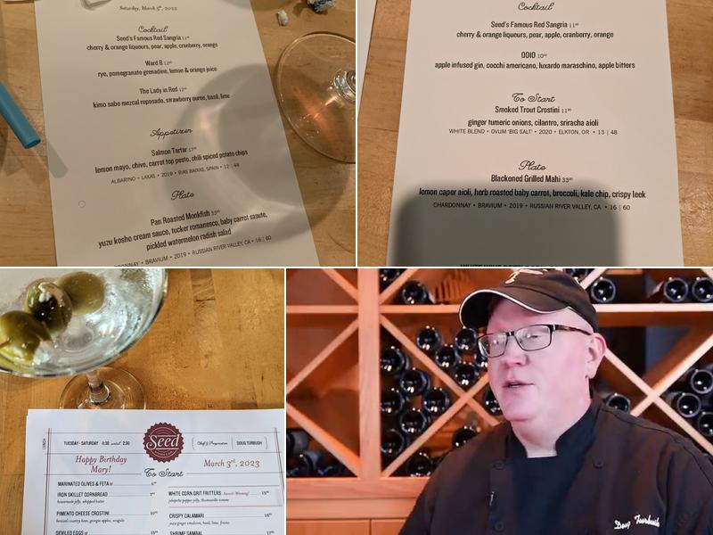 Seed Kitchen & Bar Menu