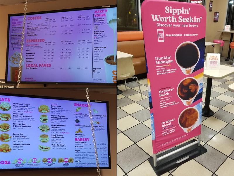 Dunkin' Menu