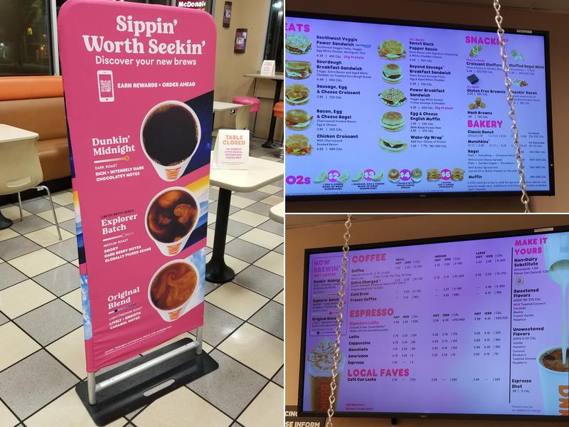 Dunkin' Menu