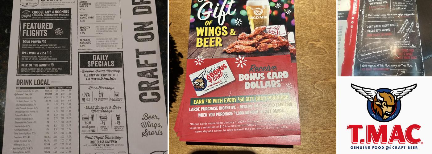 Taco Mac Windward Menu