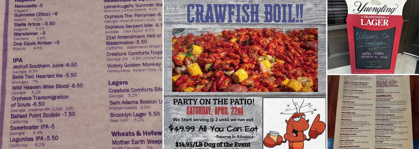 Hooligans Tavern Menu