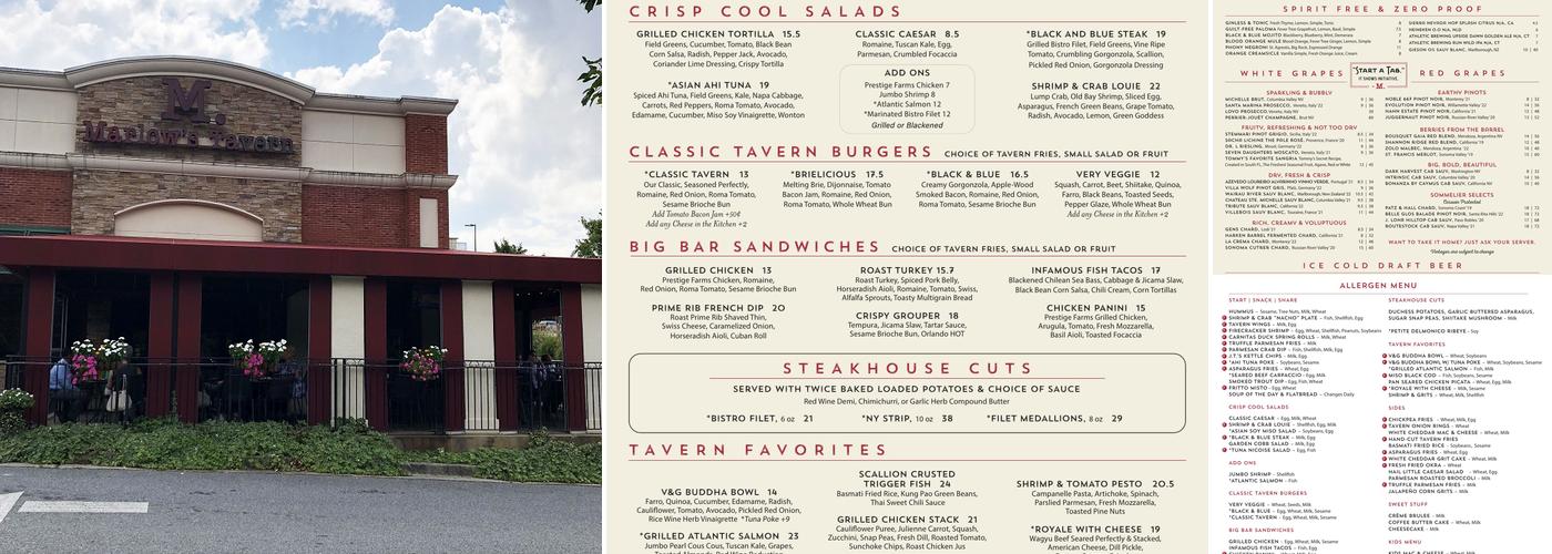 Marlow's Tavern Menu