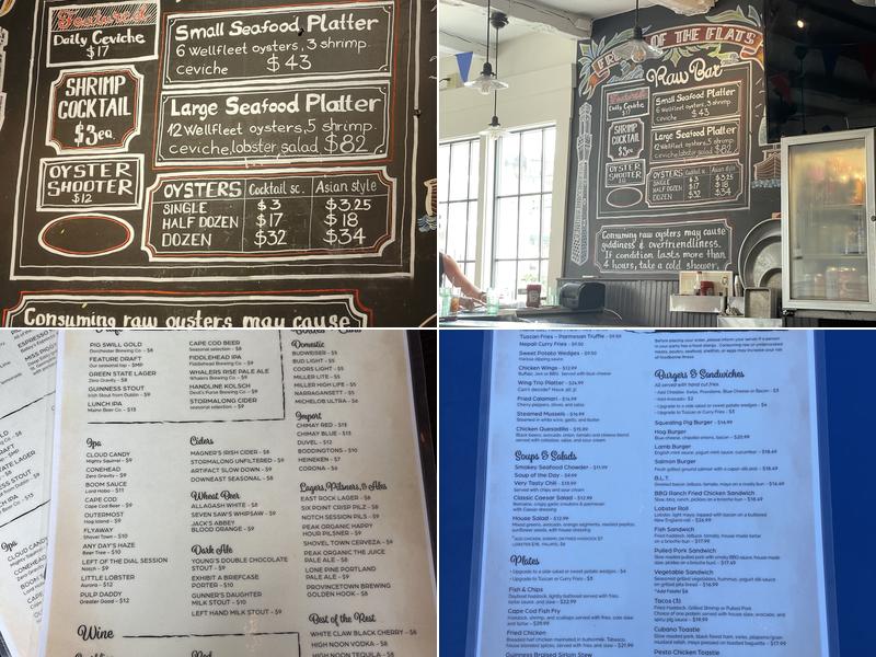 The Squealing Pig Provincetown Menu