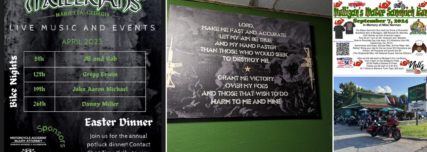 Mulligans Menu