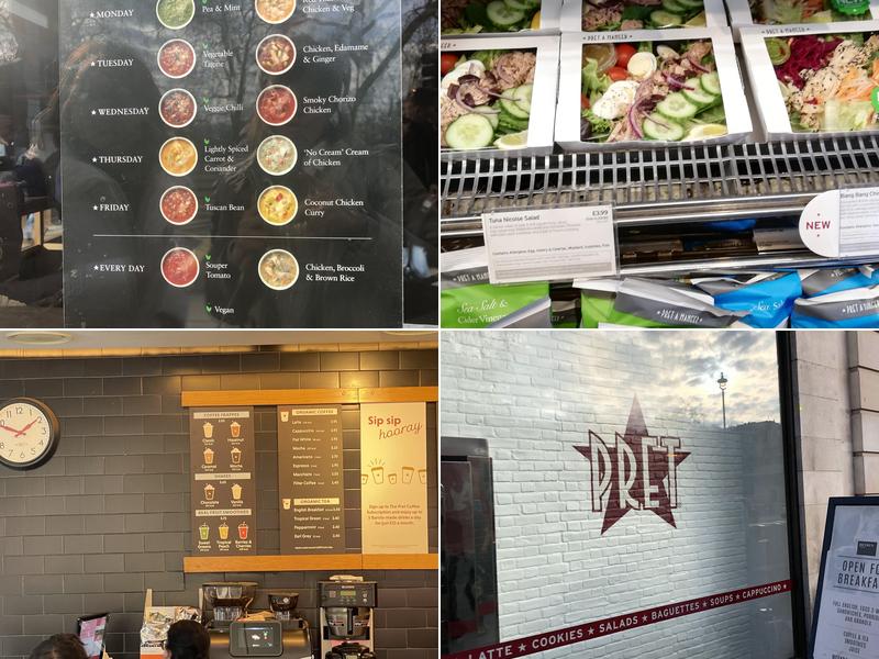 Pret A Manger Menu