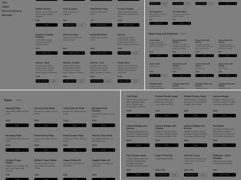 Laseter's Tavern Menu