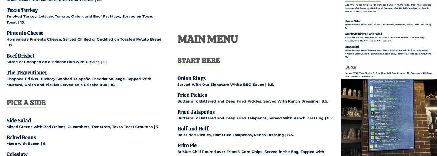 Terrapin Taproom Menu