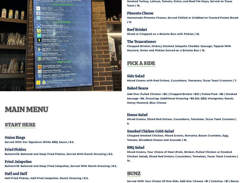 Terrapin Taproom Menu